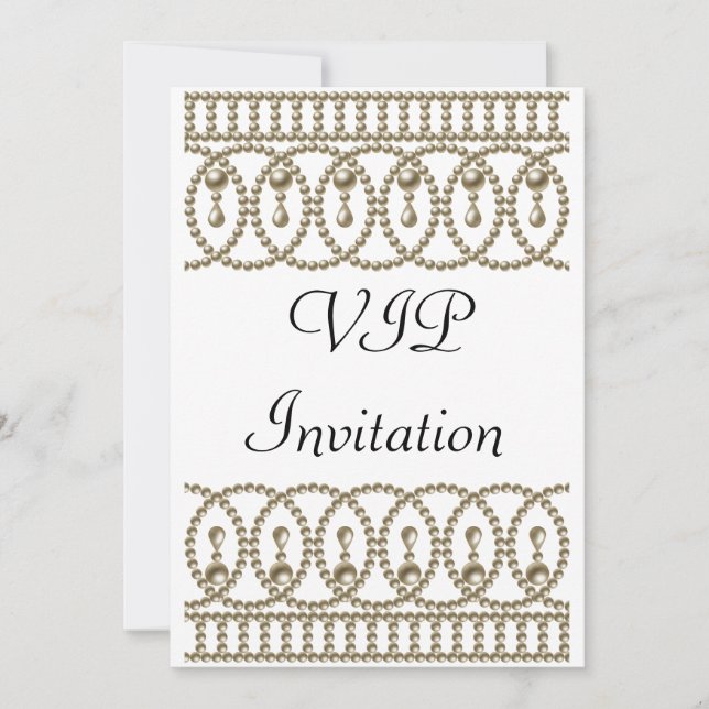 Convite de Festa de Aniversário Ouro Branco VIP (Frente)