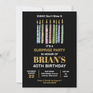 Convite de Festa de Aniversário Surpresa para Qual