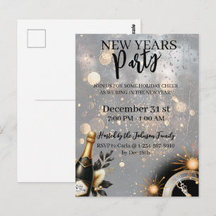 Convite de Festa de Ano Novo Festivo