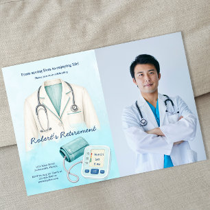 Convite de Festa de Aposentadoria de Médico Enferm