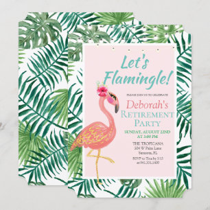 Convite de festa de aposentadoria do Flamingo Flam