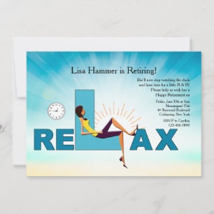Convite de Festa de Aposentadoria Hora de Relaxar