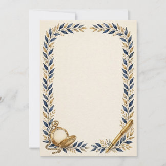 Convite de Festa de Aposentadoria Navy Dourado