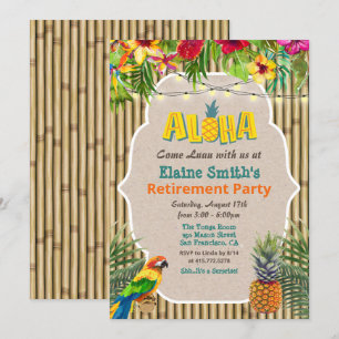 Convite de Festa de Aposentadoria Tropical Aloha L