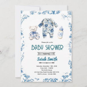convite de festa de baby shower em estilo chinoise