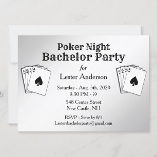 Convite de Festa de Bachelor do Partido Poker