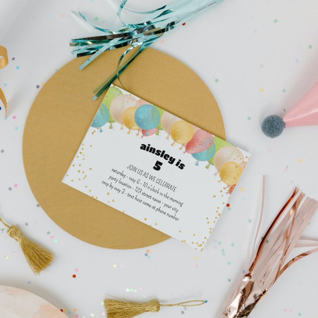 Convite de festa de balão festivo (Criador carregado)