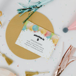 Convite de festa de balões festivos