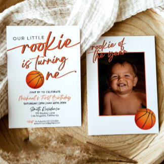 Convite de Festa de Basquete Ano de Novato de Basq