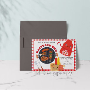 Convite de Festa de BBQ no Quintal