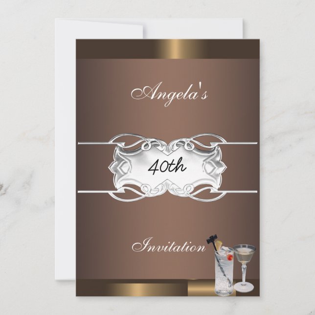 Convite de Festa de Bebidas e Chocolate (Frente)