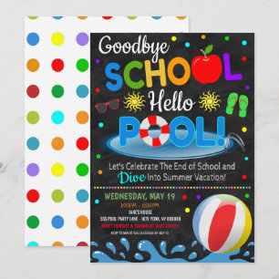 Convite de Festa de Boas-vindas à Piscina após a E