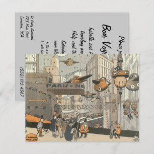 Convite de Festa de Boas Vindas Vintage Steampunk