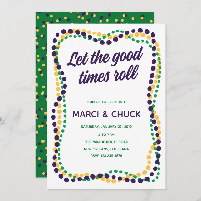 Convite de Festa de Carnaval (Frente/Verso)