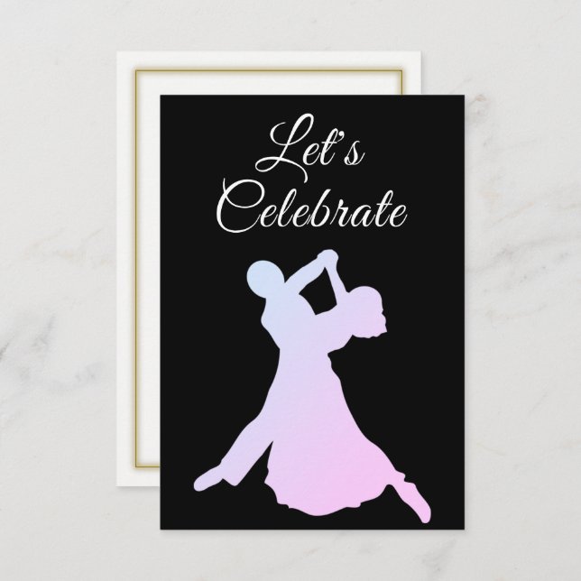 Convite de Festa de Casal Dançando (Frente/Verso)