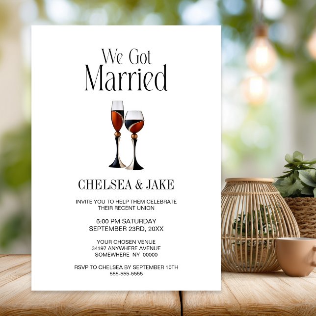 Convite de Festa de Casamento após Cerimônia com T (Criador carregado)