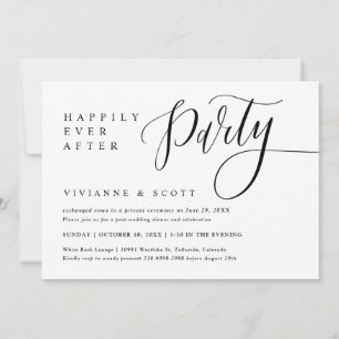Convite de Festa de Casamento após Fuga Romântica