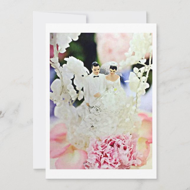 CONVITE DE FESTA DE CASAMENTO SUPERIOR DE BOLO DE  (Frente)