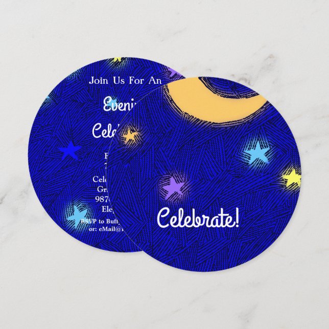 Convite de festa de celebração personalizada da Lu (Frente/Verso)