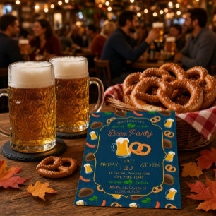 Convite de Festa de Cerveja Oktoberfest Festivo Bá