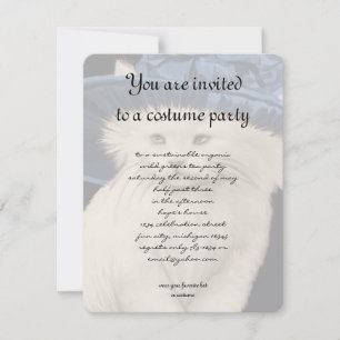 Convite de festa de chapéu de gato vintage Chapéu