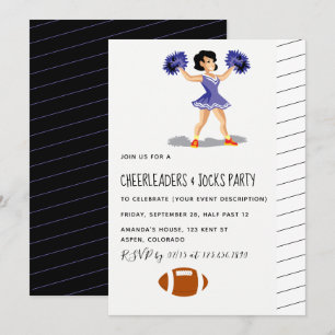 Convite de Festa de Cheerleaders e Jocks