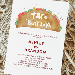 Convite de Festa de Chuveiro de Casais Taco 'Bout 