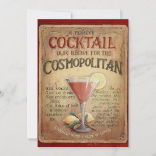 Convite de Festa de Cocktail cosmopolita