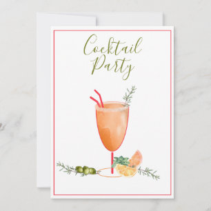 Convite de Festa de Cocktail de Bebida Mista e Fru