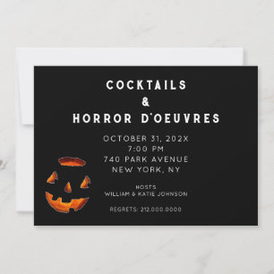 Convite de Festa de Cocktail de Halloween para Adu