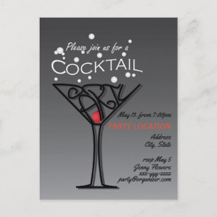 convite de festa de cocktail design