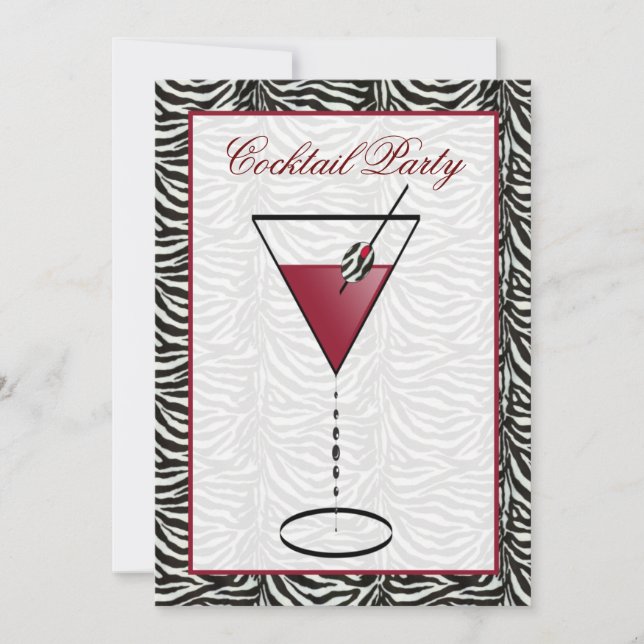 Convite de festa de Cocktail elegante (Frente)