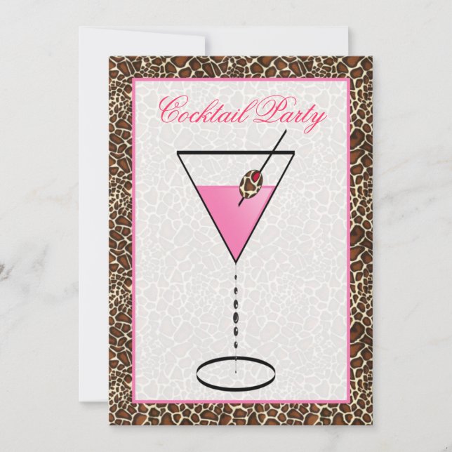Convite de festa de Cocktail elegante (Frente)
