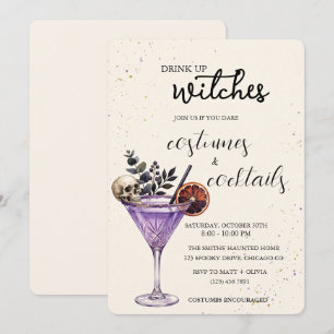 Convite de Festa de Cocktail Gótico de Halloween '