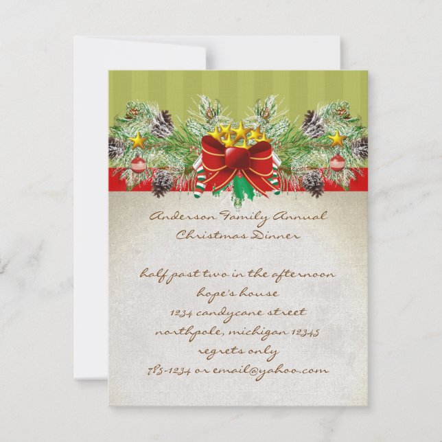 Convite de Festa de Convite para Janto de Natal Pi (Frente)