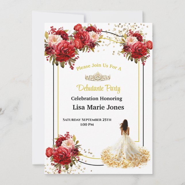 Convite de Festa de Debutante (Frente)