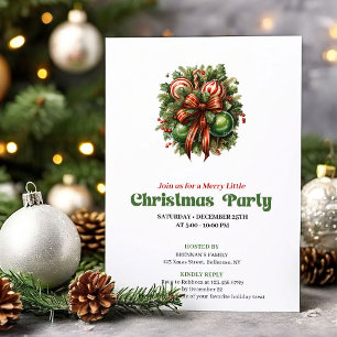 Convite de festa de decoração de Natal retrô sonha