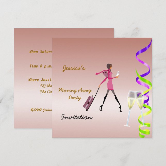 Convite de Festa de Despedida (Frente/Verso)