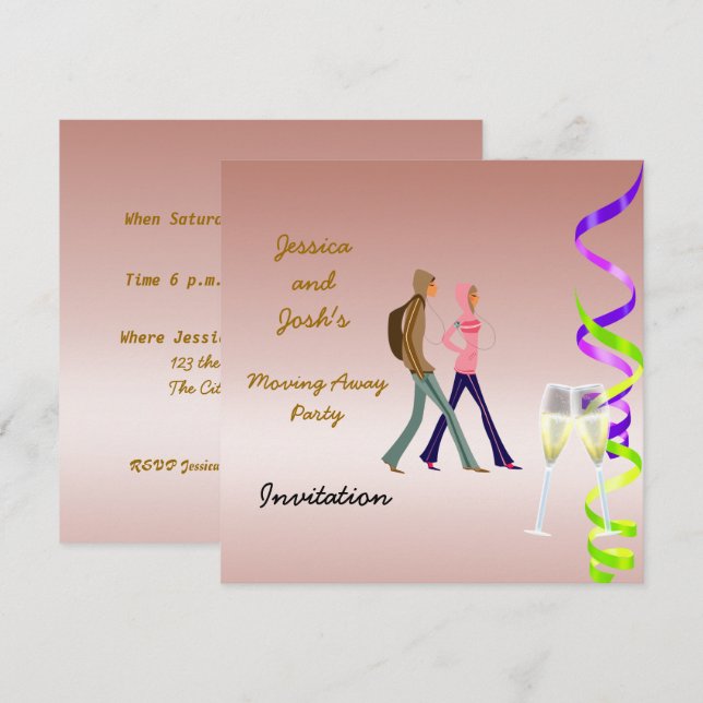 Convite de Festa de Despedida (Frente/Verso)