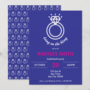 Convite de Festa de Despedida de Solteira Bring on