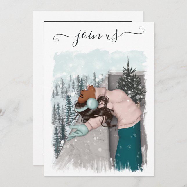 Convite de Festa de Despedida de Solteira com Tema (Frente/Verso)