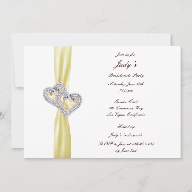 Convite de festa de despedida de solteira em forma (Frente)