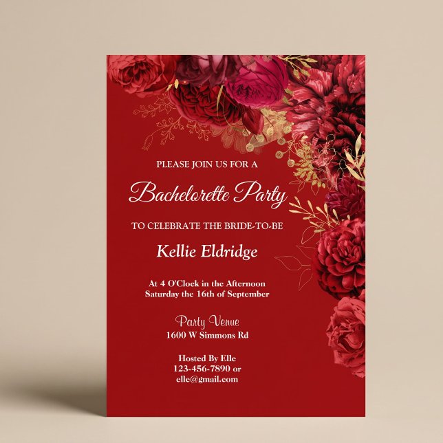 Convite de Festa de Despedida de Solteira Floral V (Criador carregado)