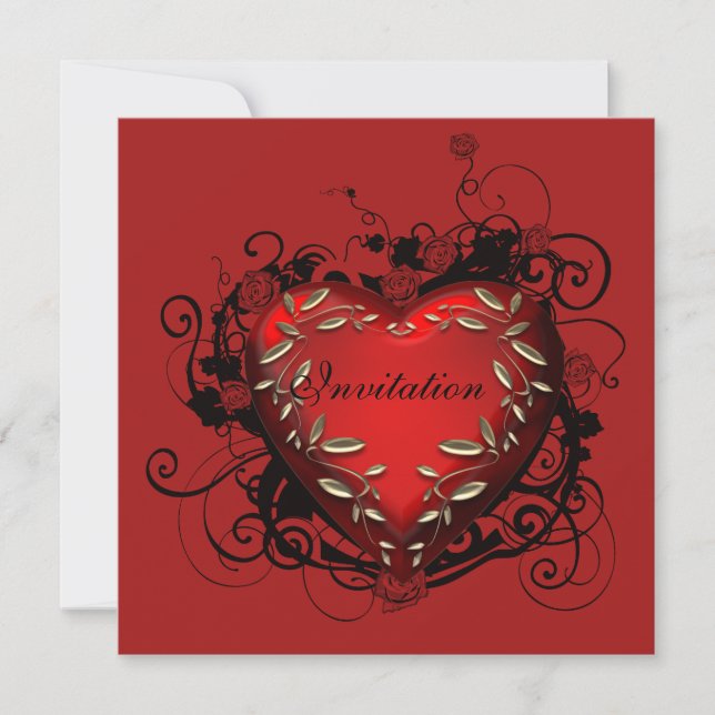 Convite de festa de Dia dos Namorados (Frente)