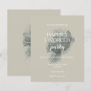 Convite de festa de divórcio feliz elegante modern
