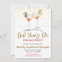 Convite de Festa de Drinks para Réveillon