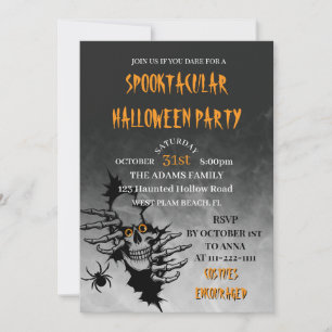 Convite de Festa de Fantasia Assustadora de Hallow