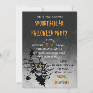 Convite de Festa de Fantasia Assustadora de Hallow