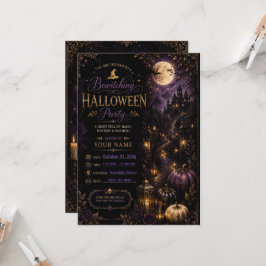 Convite de festa de fantasia de Halloween editável