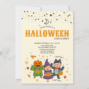 Convite de Festa de Fantasia de Halloween para Cri